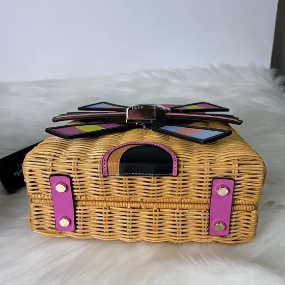 NWT Kate Spade Tee Time Wicker 3D Windmill Top-handle Bag - Picture 7 of 16
